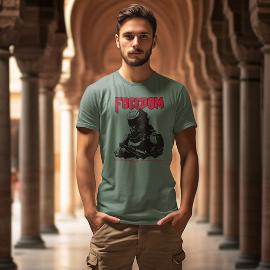 FREEDOM | Spreading Democracy Gamers T'Shirt (Copy) T-Shirt Seven Squared Small 34-36" Military Green