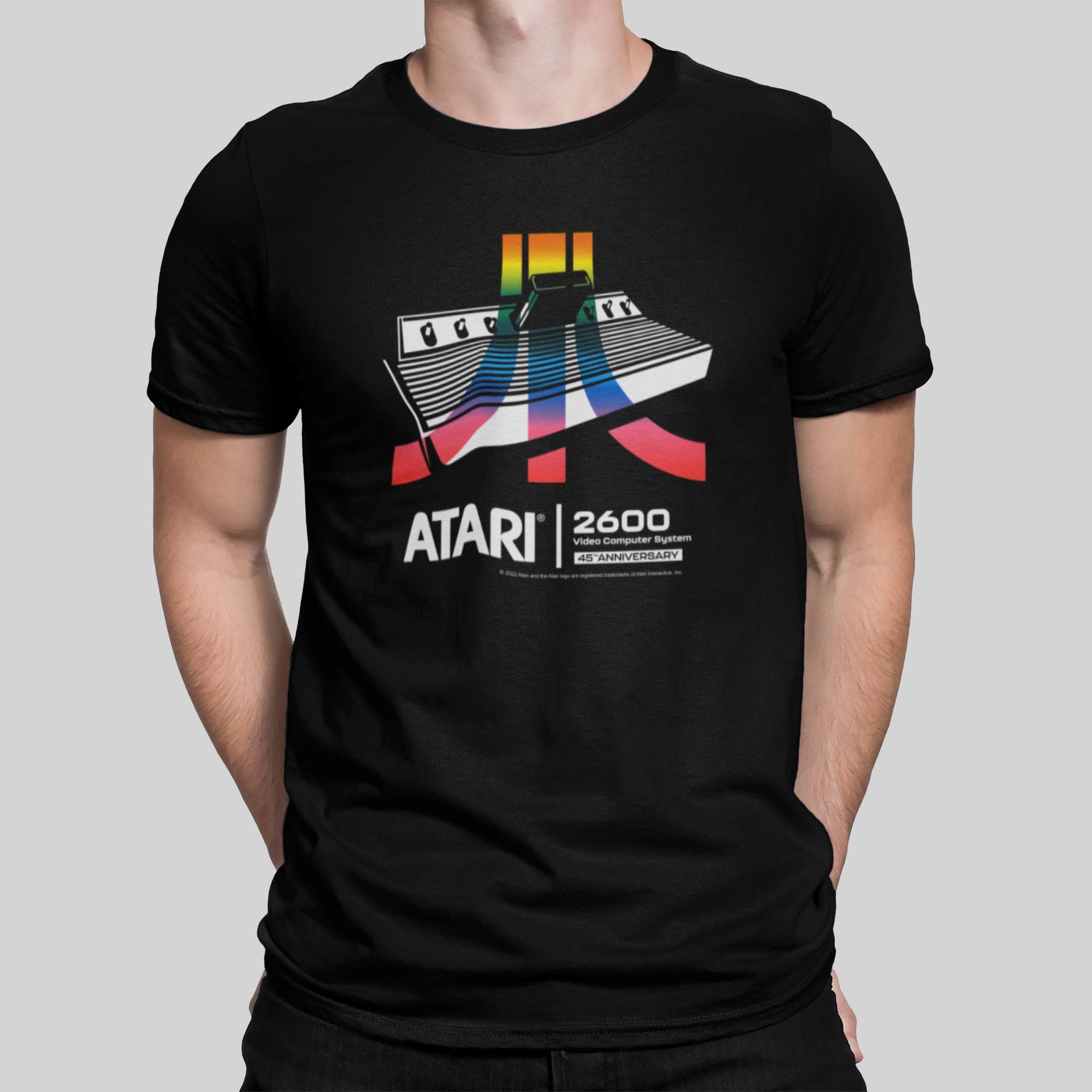 Atari 2600 45th Anniversary Retro Gaming T-Shirt T-Shirt Seven Squared Small 34-36" Black 