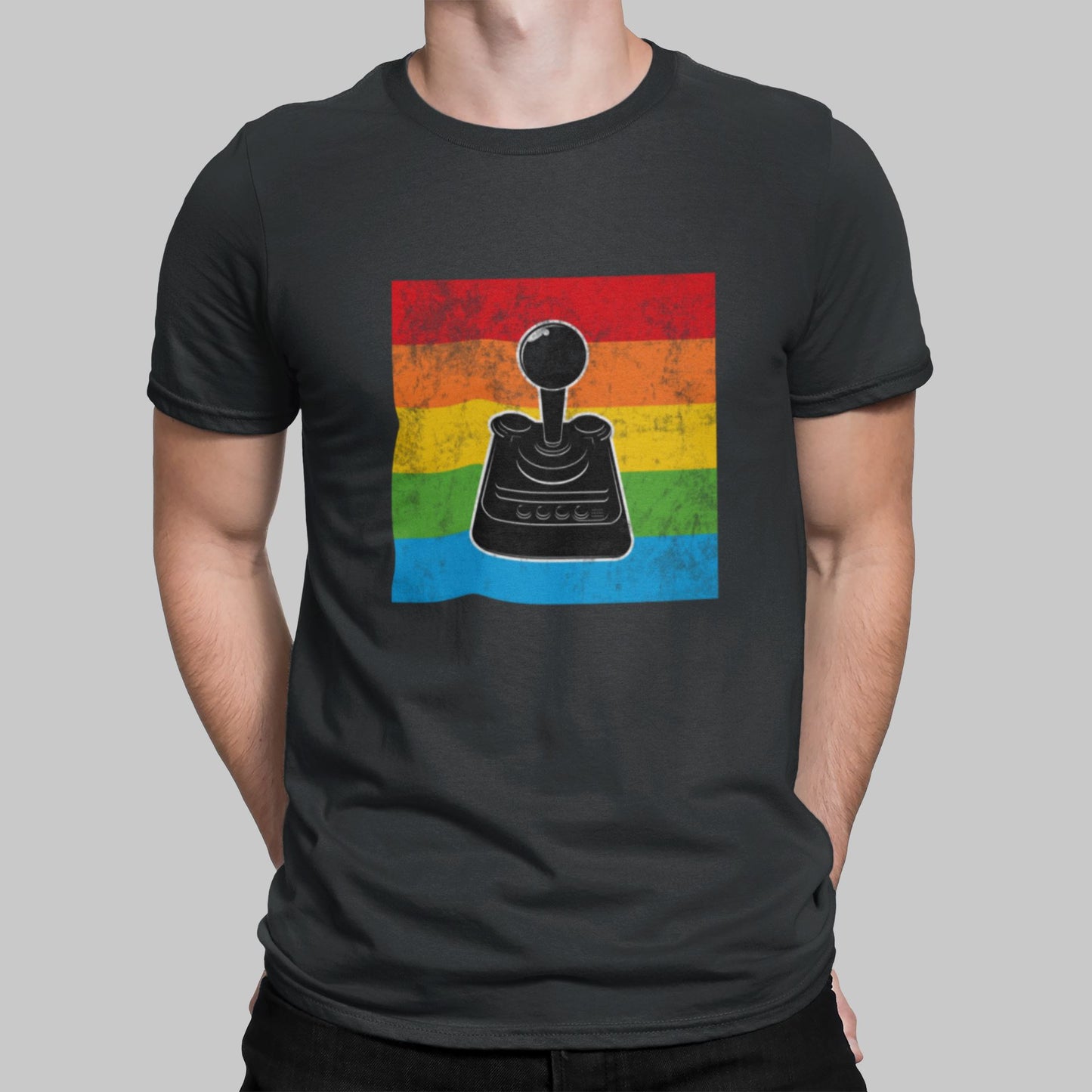 The C64 Iconic Joystick Retro Gaming T-Shirt T-Shirt Seven Squared Small 34-36" Black