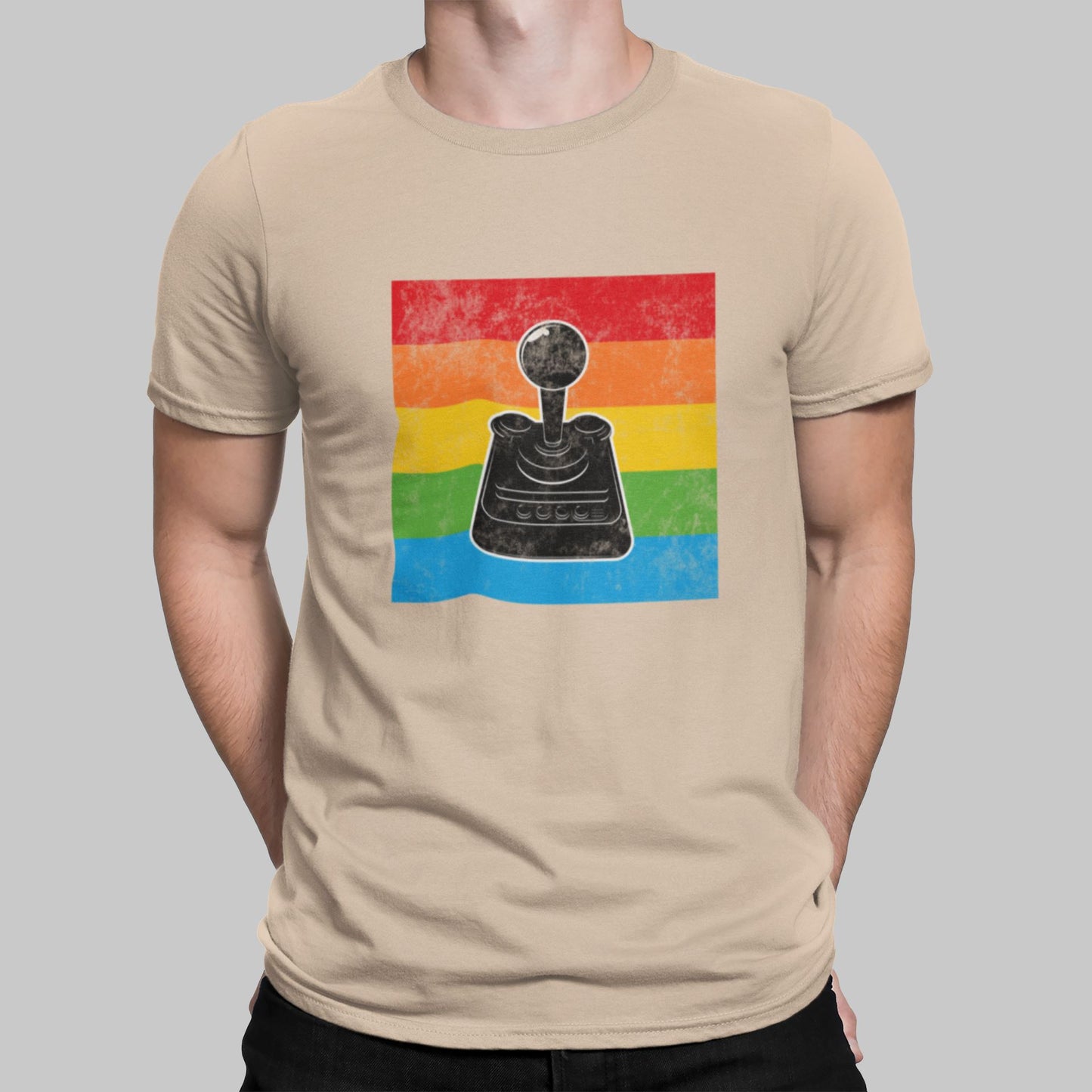 The C64 Iconic Joystick Retro Gaming T-Shirt T-Shirt Seven Squared Small 34-36" Natural