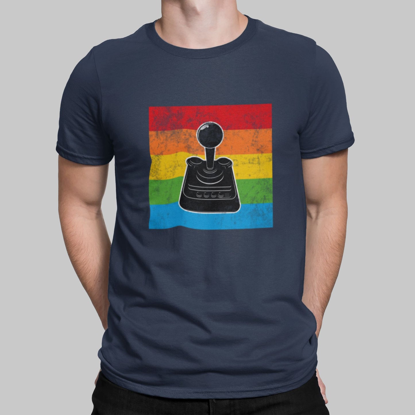 The C64 Iconic Joystick Retro Gaming T-Shirt T-Shirt Seven Squared Small 34-36" Navy