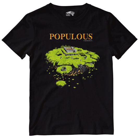 Populous Retro Gaming T-Shirt SIOW Edition T-Shirt Seven Squared 