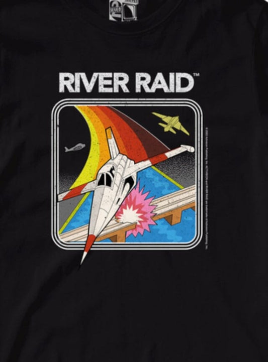 Get on the River and Raid it. Here is our Tee take on River Raid!