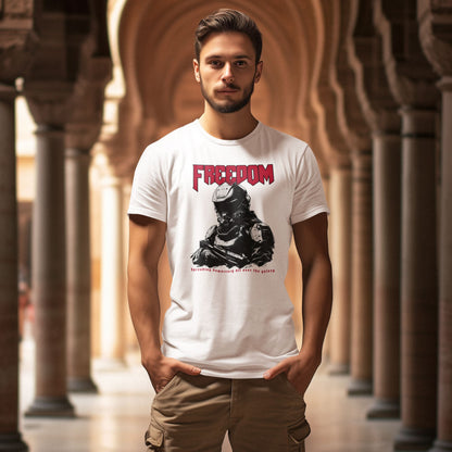 FREEDOM | Spreading Democracy Gamers T'Shirt (Copy) T-Shirt Seven Squared Small 34-36" White 