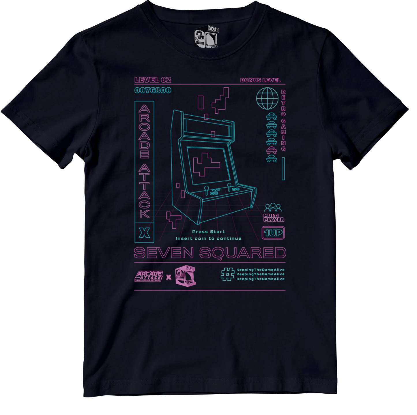 Arcade Attack Retro Gaming T-Shirt (Collaboration Edition)