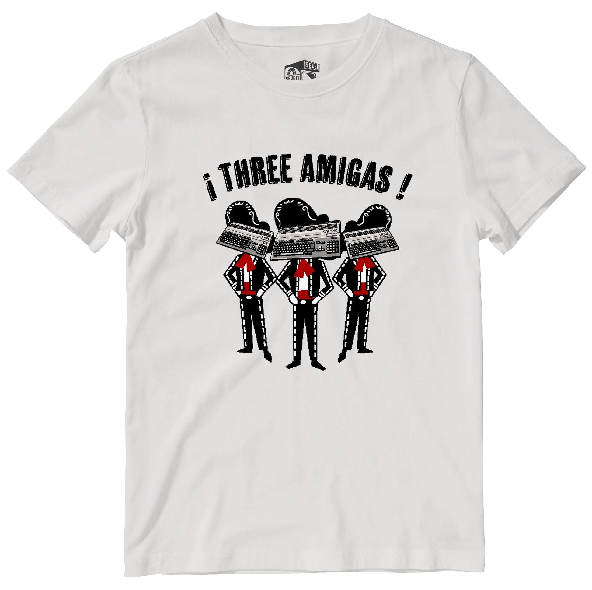Three Amigas Retro Gaming T-Shirt T-Shirt Seven Squared 