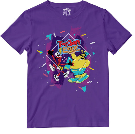 ToeJam & Earl Funky Purple Retro Gaming T-Shirt T-Shirt Seven Squared 