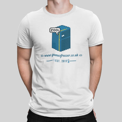 Games Freezer Retro Gaming T-Shirt T-Shirt Seven Squared Small 34-36" White 