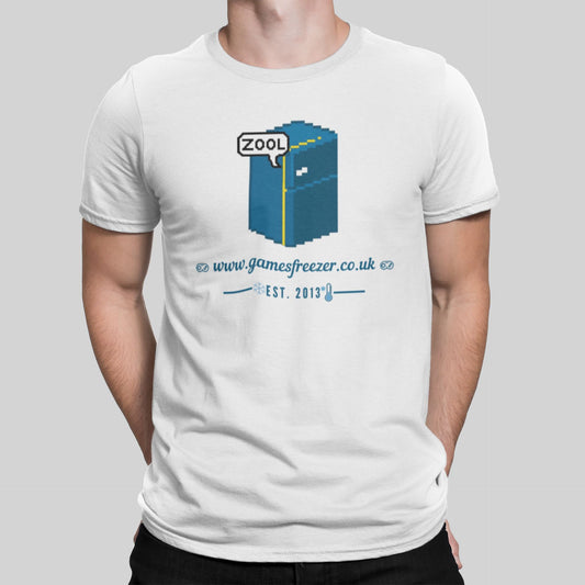 Games Freezer Retro Gaming T-Shirt T-Shirt Seven Squared Small 34-36" White 