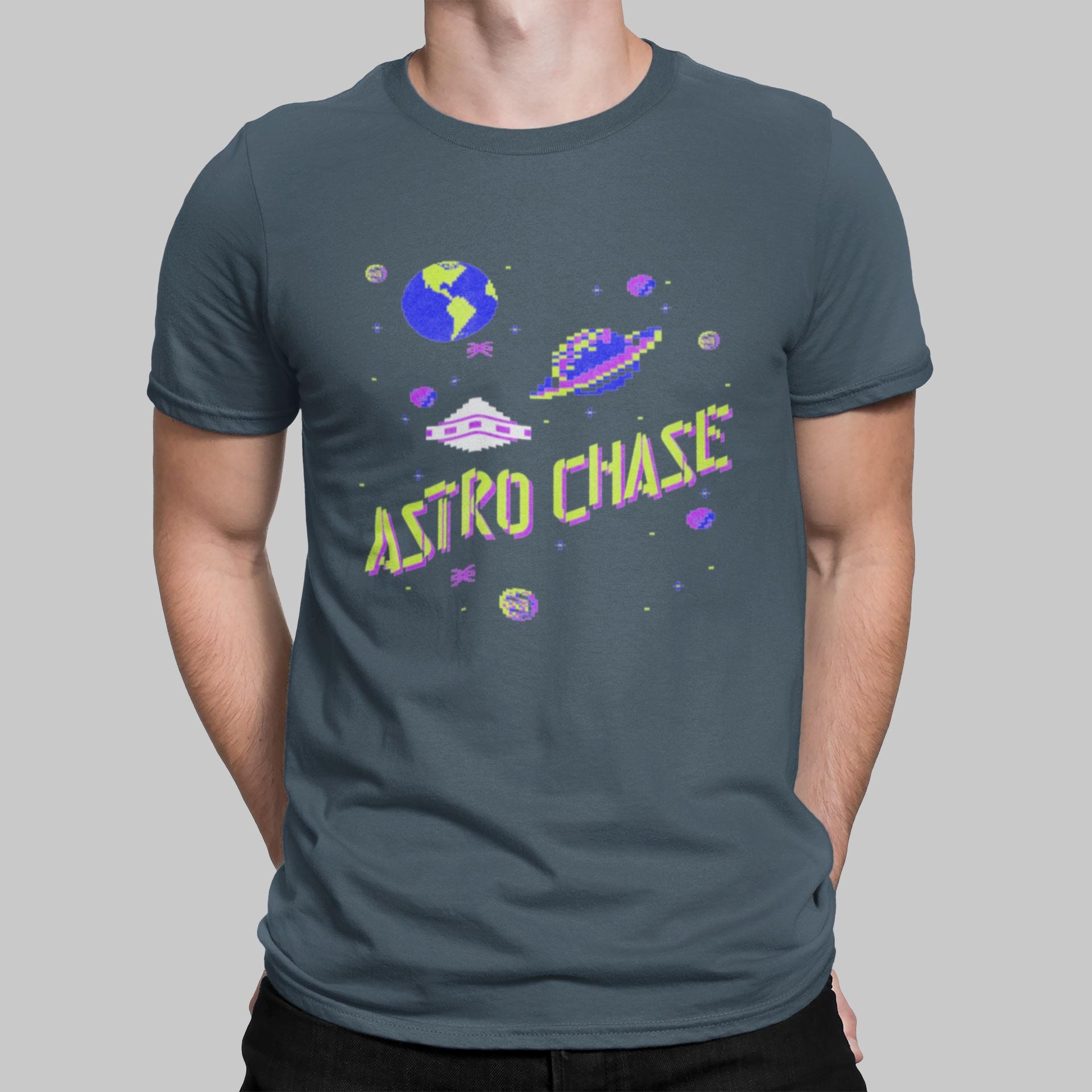 Astro Chase Retro Gaming T-Shirt T-Shirt Seven Squared 