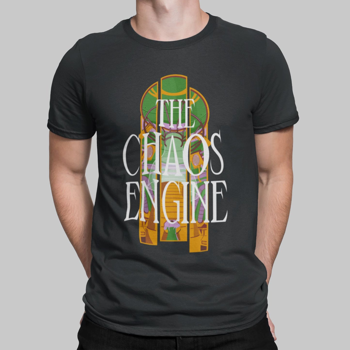 Chaos Engine Retro Gaming T-Shirt T-Shirt Seven Squared Small 34-36" Black 