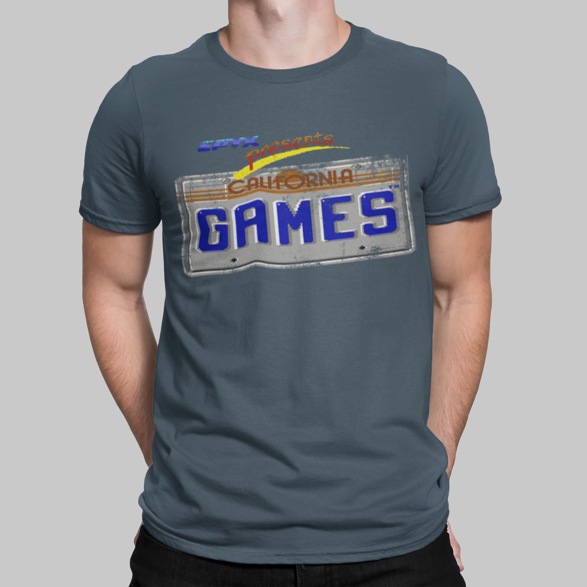 California Games Plate Retro Gaming T-Shirt T-Shirt Seven Squared 