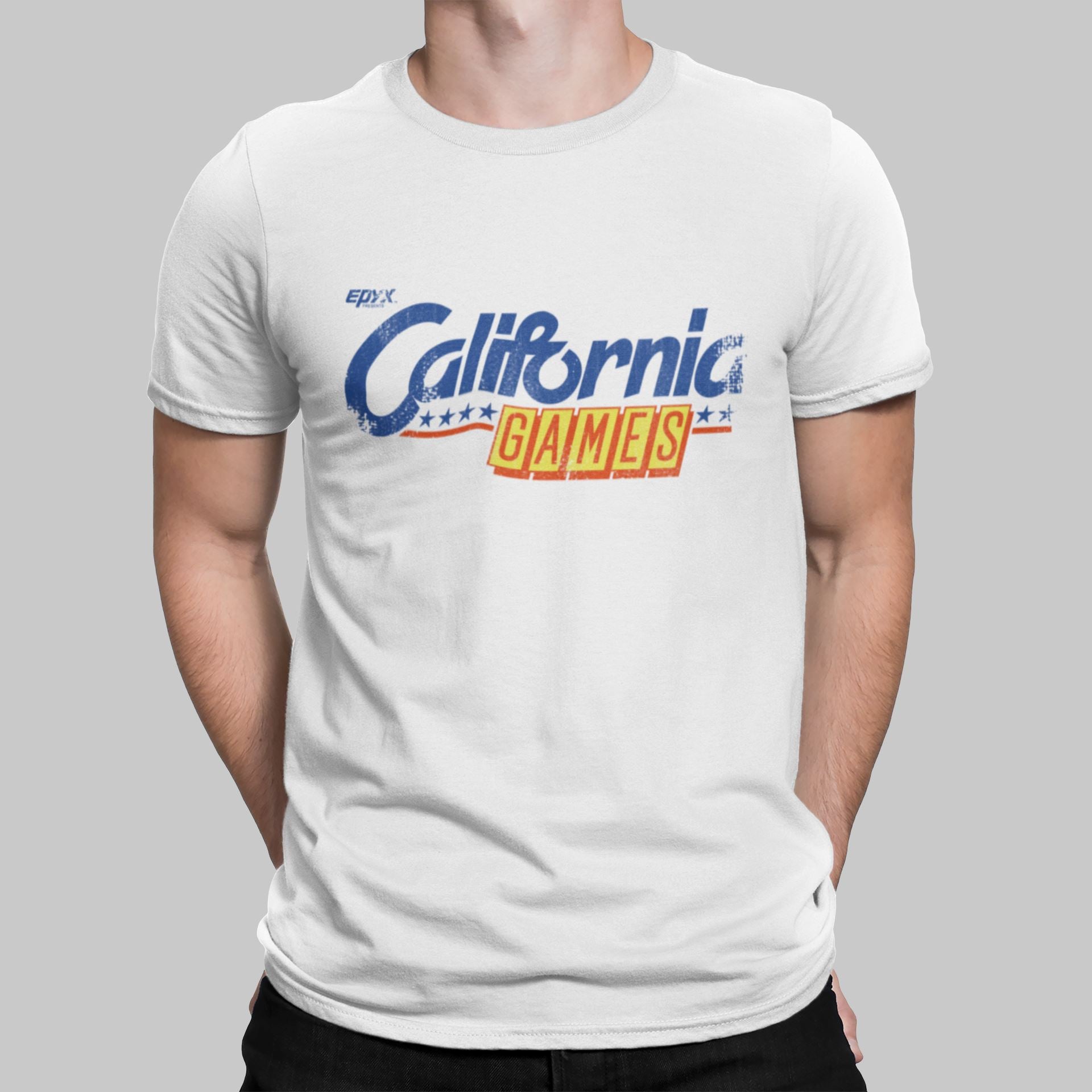 California Games Logo Retro Gaming T-Shirt T-Shirt Seven Squared Small 34-36" White 