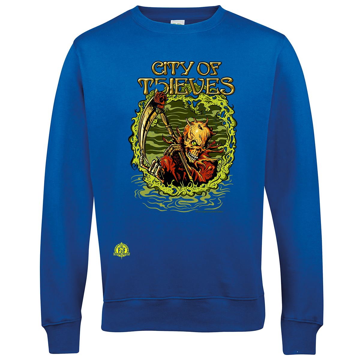 Fighting Fantasy City Of Thieves | Retro Gaming Sweatshirt Sweatshirt Seven Squared Small Royal Blue 
