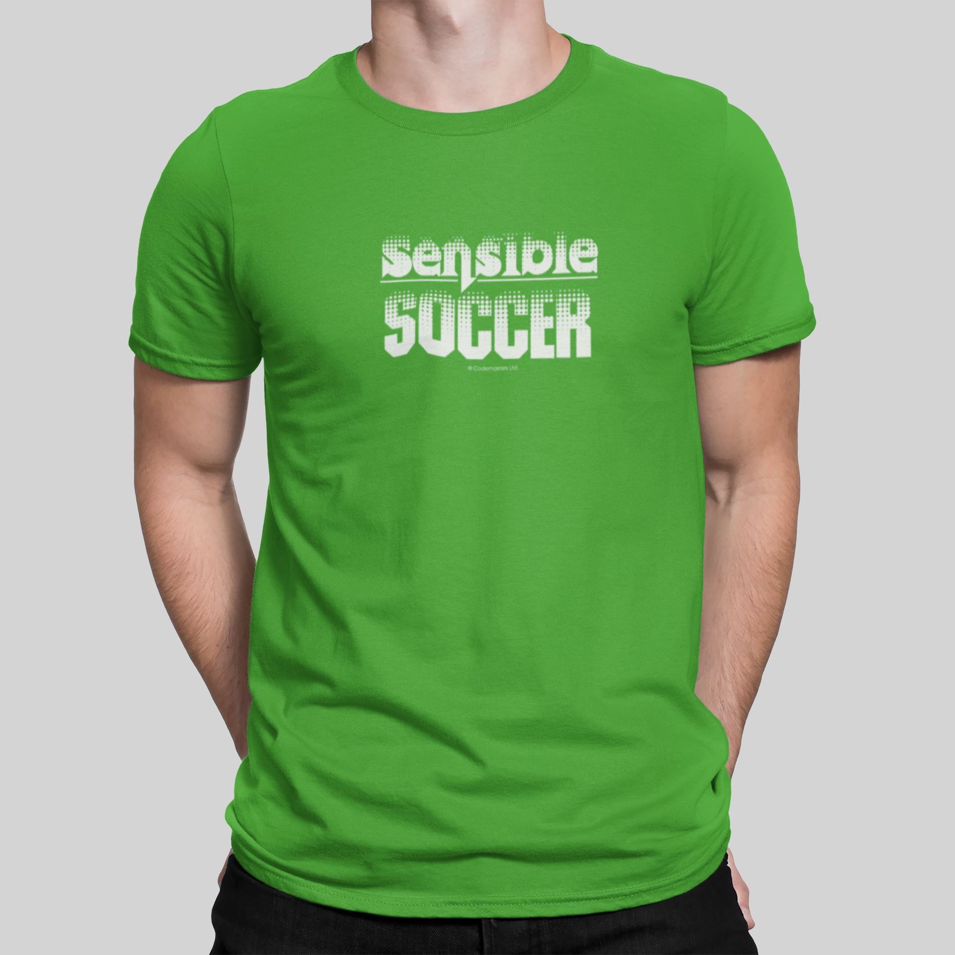 Sensible Soccer Logo Retro Gaming T-Shirt (SIOW Edition) T-Shirt SEVEN SQUARED Small 34-36" Green 