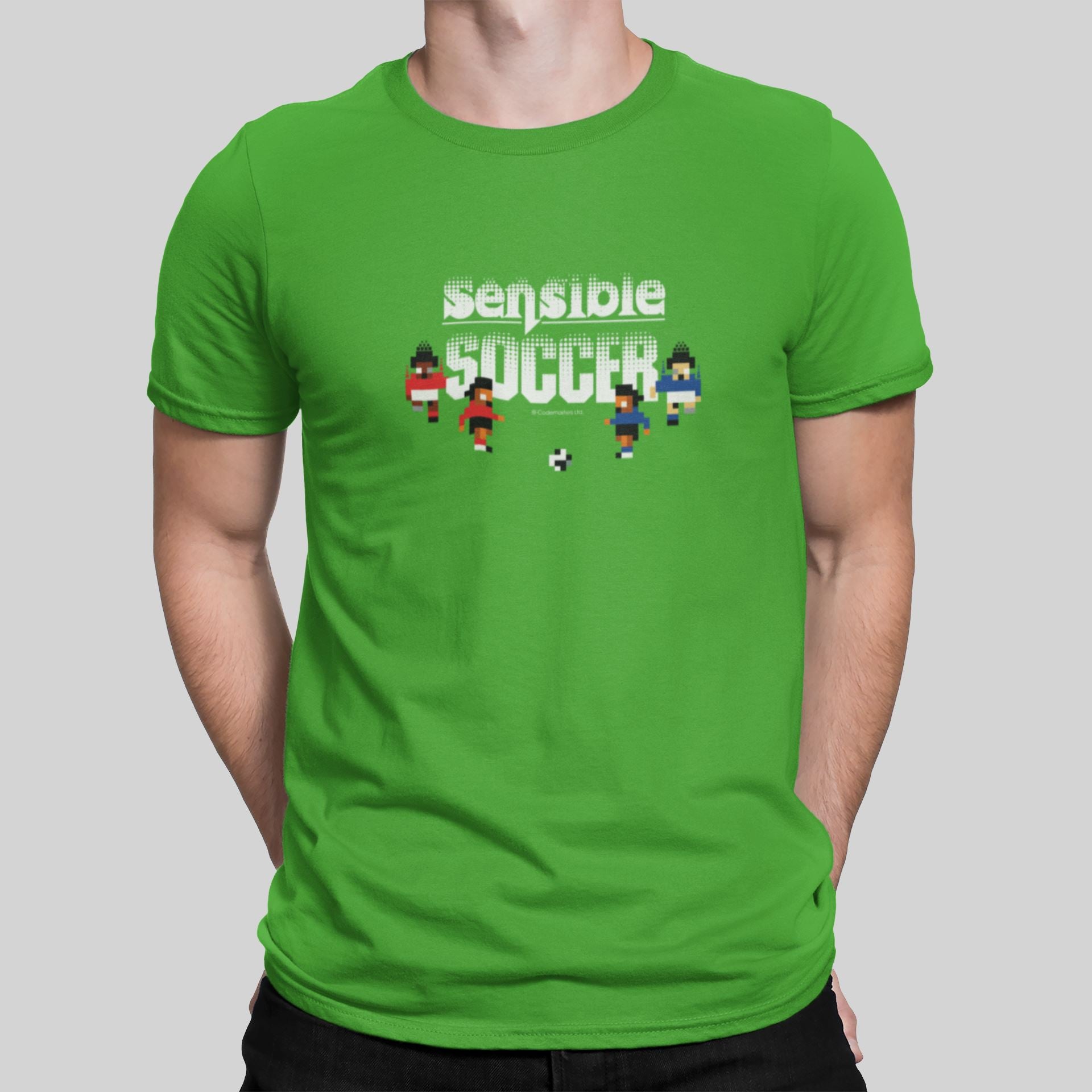 Sensible Soccer Match Play Retro Gaming T-Shirt (SIOW Edition) T-Shirt Seven Squared Small 34-36" Green 