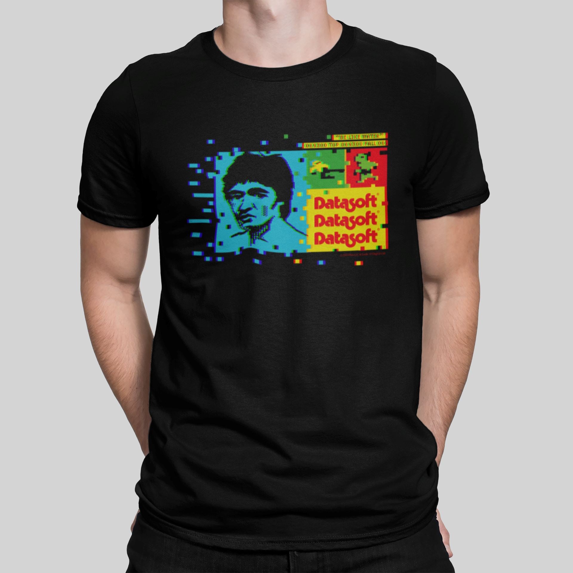 Bruce Lee Retro Gaming T-Shirt T-Shirt Seven Squared Small 34-36" Black 
