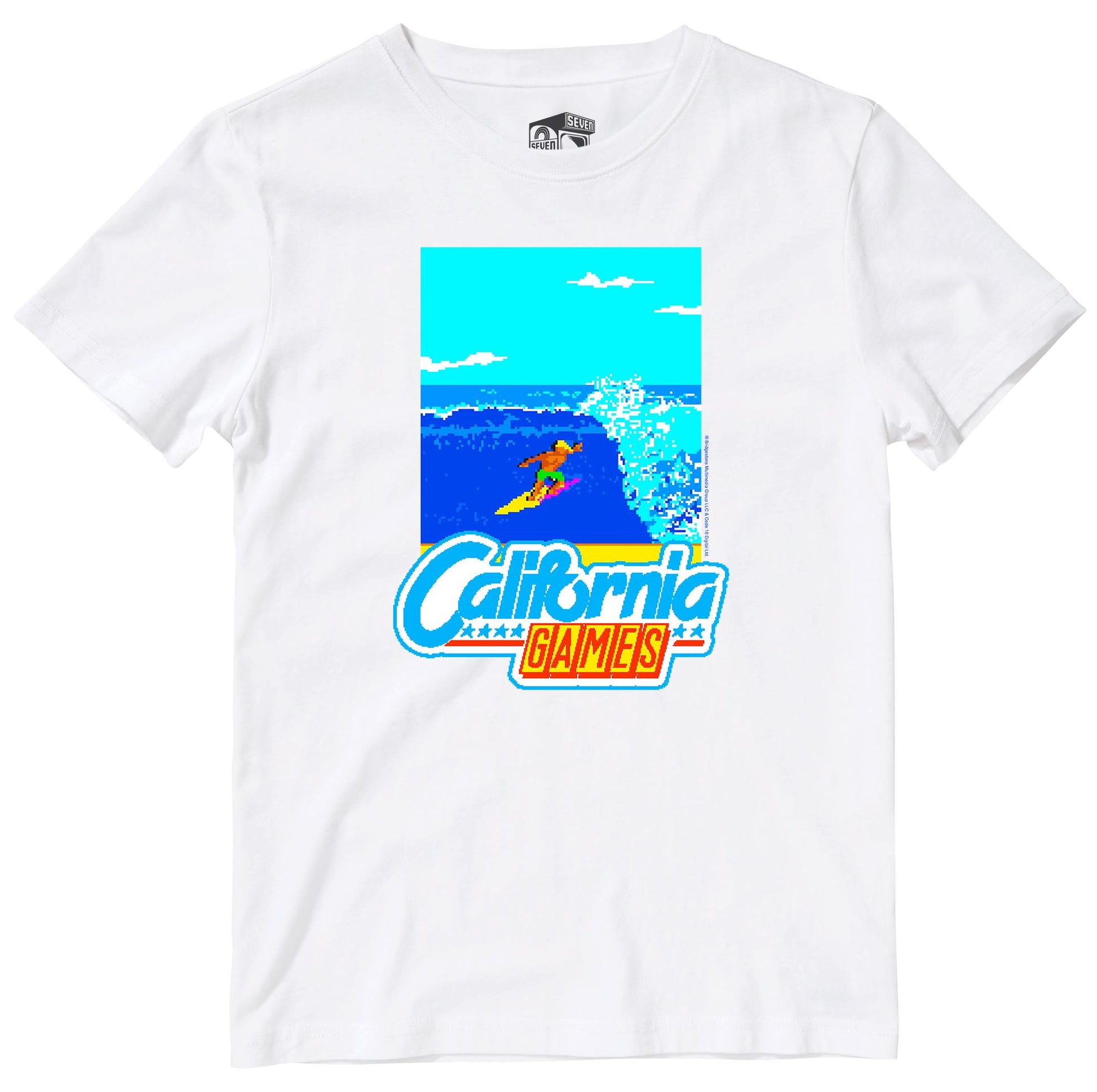 California Games Surfing Retro Gaming T-Shirt T-Shirt Seven Squared 