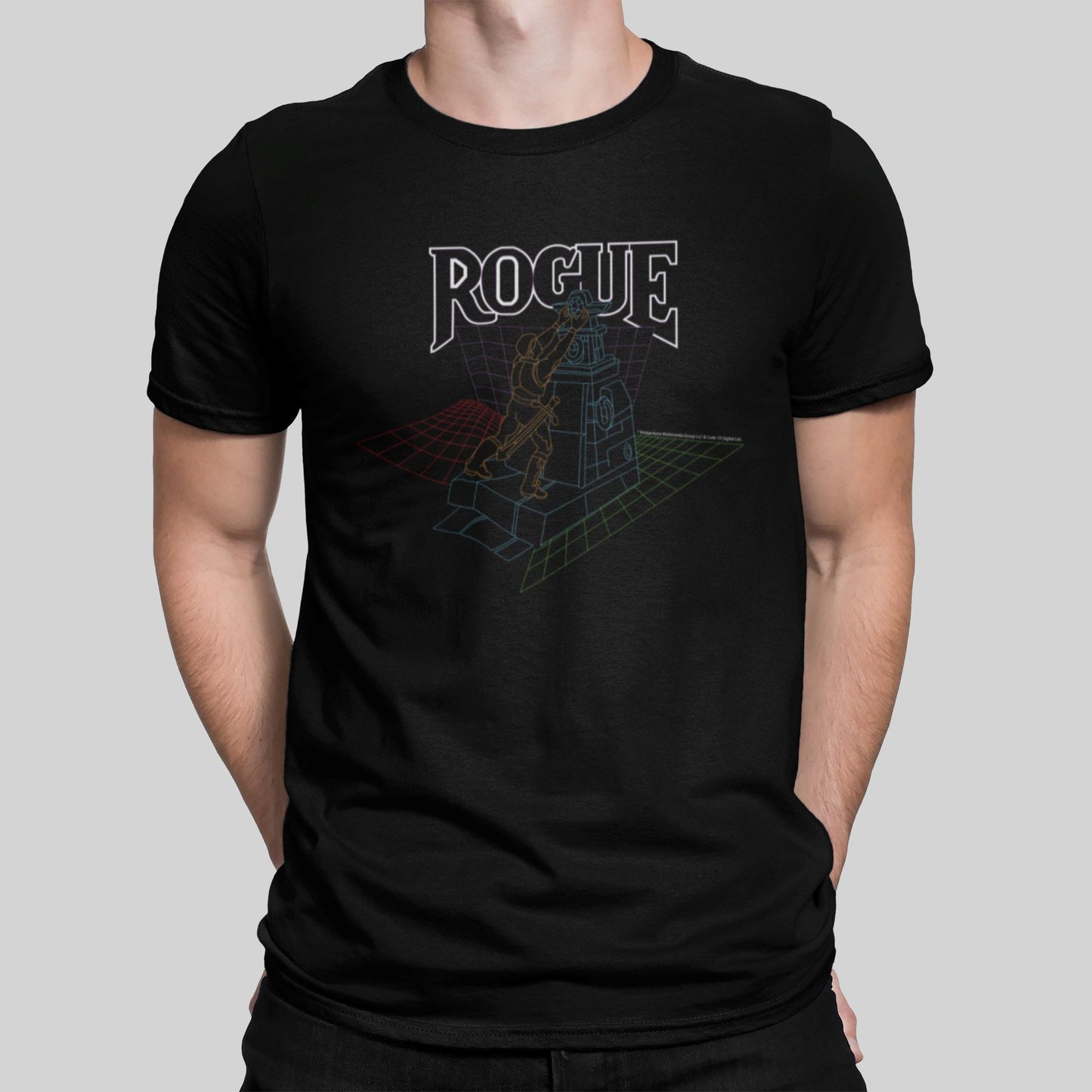 Rogue Retro Gaming T-Shirt T-Shirt Seven Squared Small 34-36" Black 