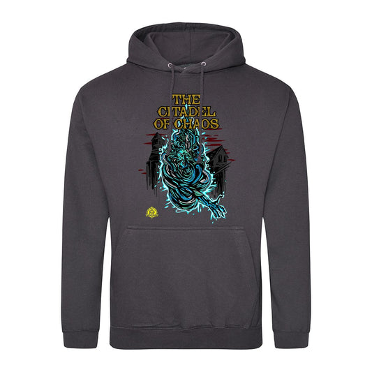 Fighting Fantasy Citadel of Chaos Retro Gaming Hoodie Hoodie Seven Squared Small 36" Chest Storm Grey 