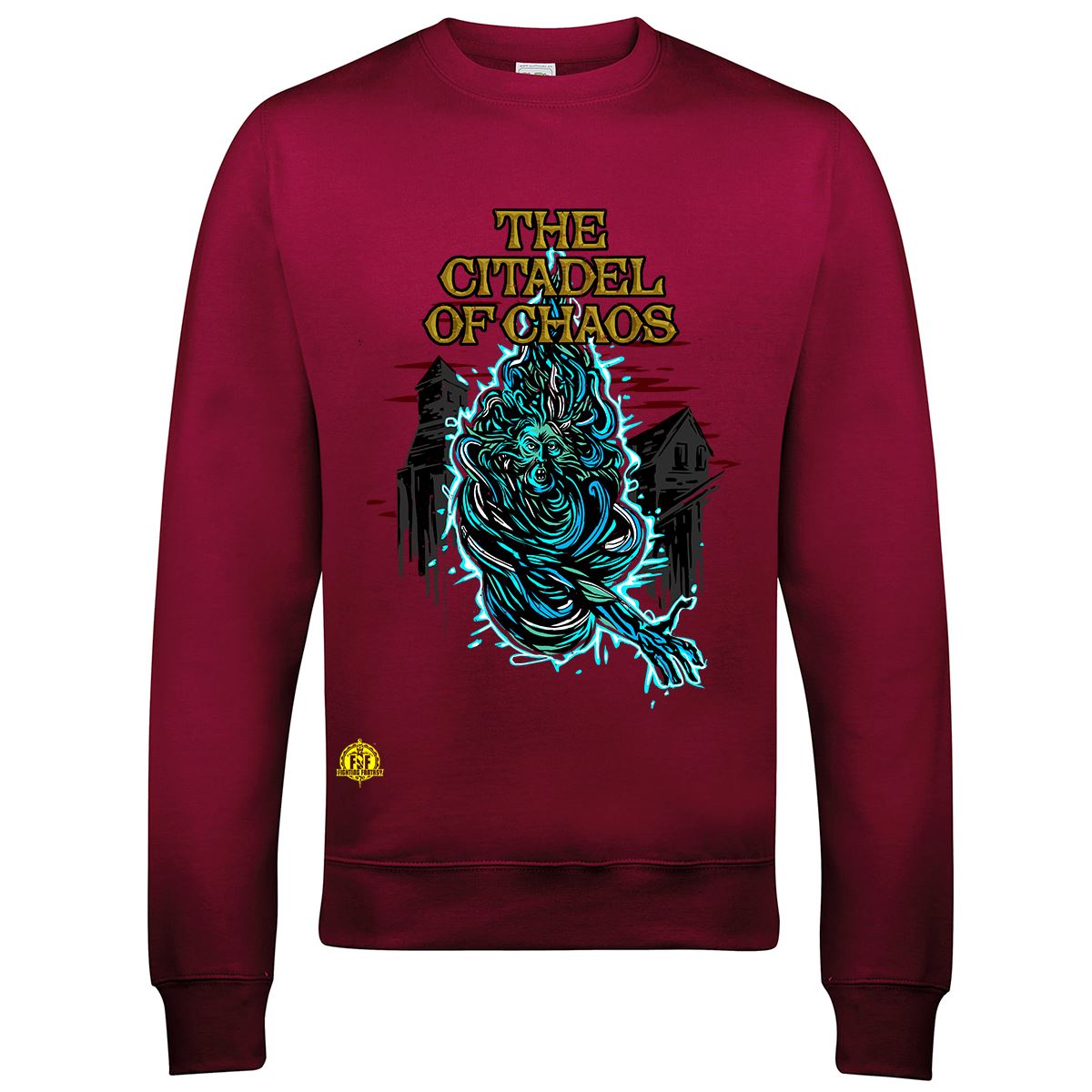 Fighting Fantasy Citadel Of Chaos | Retro Gaming Sweatshirt Sweatshirt Seven Squared Small Burgundy 