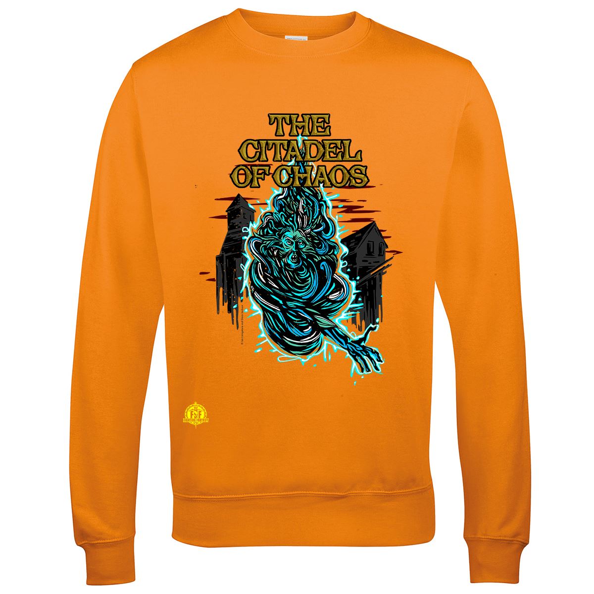 Fighting Fantasy Citadel Of Chaos | Retro Gaming Sweatshirt Sweatshirt Seven Squared Small Orange Crush 