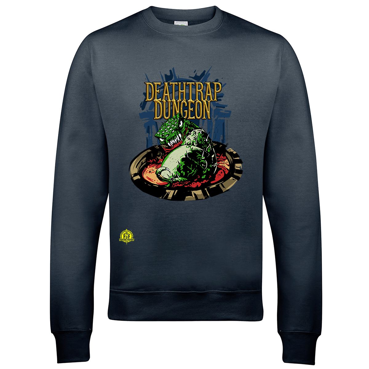 Fighting Fantasy Deathtrap Dungeon | Retro Gaming Sweatshirt Sweatshirt Seven Squared Small Storm Grey 
