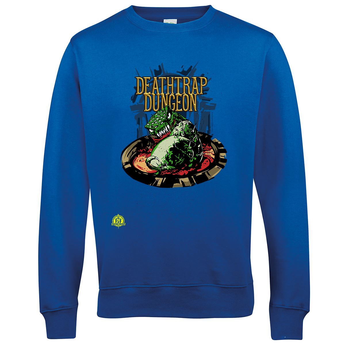 Fighting Fantasy Deathtrap Dungeon | Retro Gaming Sweatshirt Sweatshirt Seven Squared Small Royal Blue 