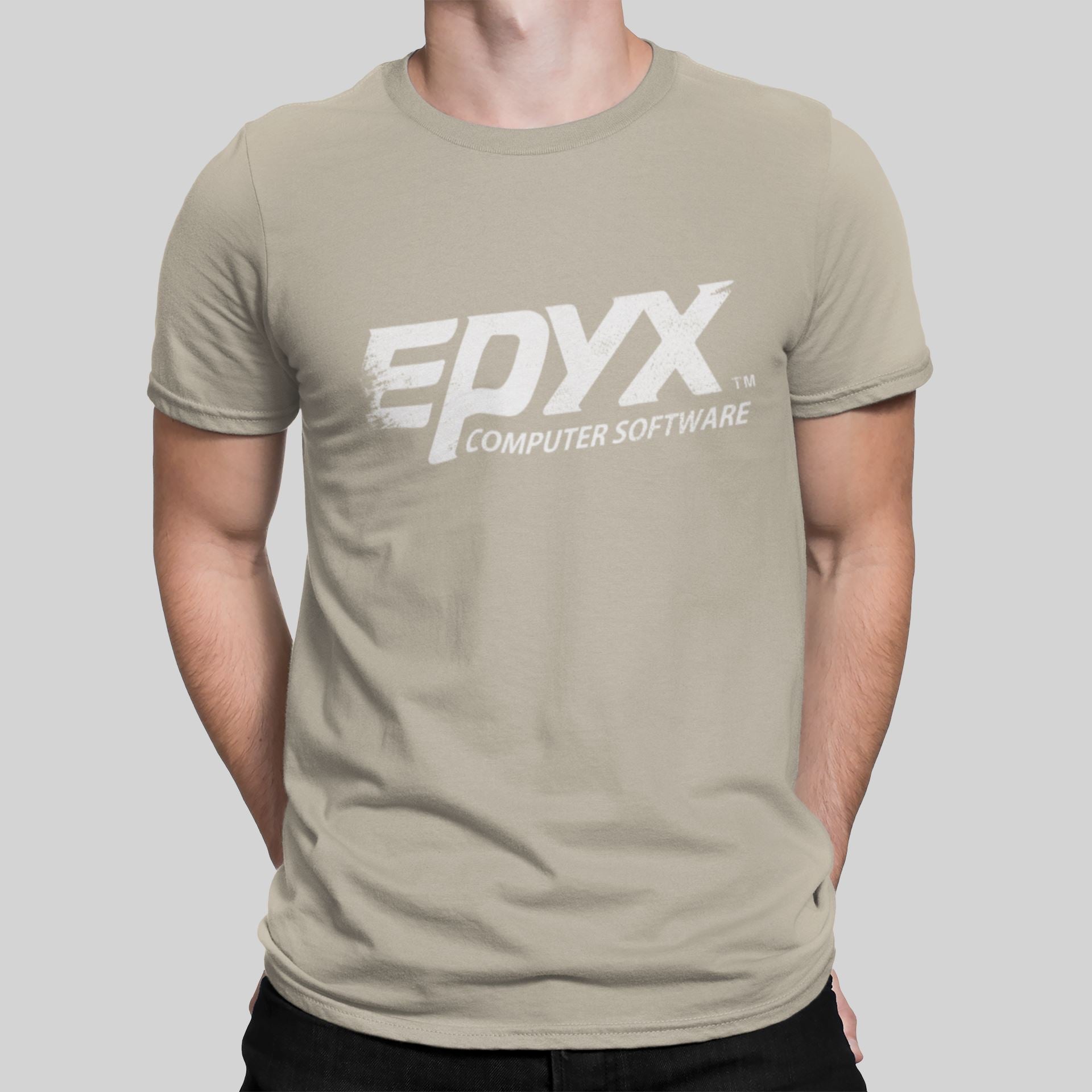 Epyx Software Retro Gaming T-Shirt T-Shirt Seven Squared Small 34-36" Sand 