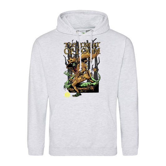 Fighting Fantasy Forest Of Doom Retro Gaming Hoodie Hoodie Seven Squared Small 36" Chest Ash 