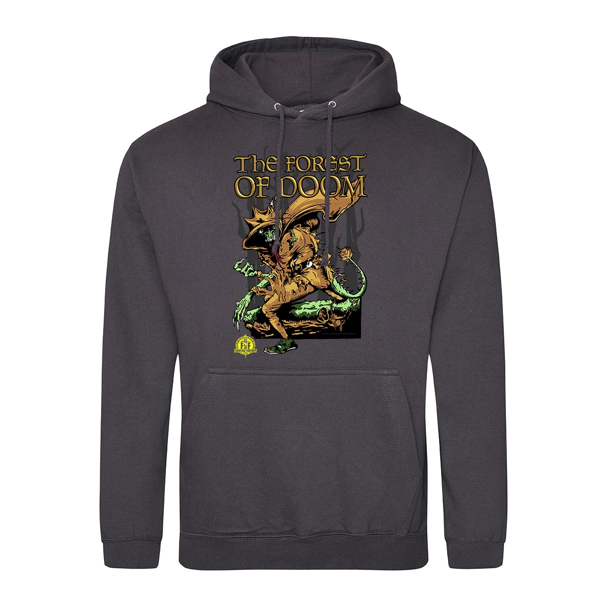 Fighting Fantasy Forest Of Doom Retro Gaming Hoodie Hoodie Seven Squared Small 36" Chest Storm Grey 