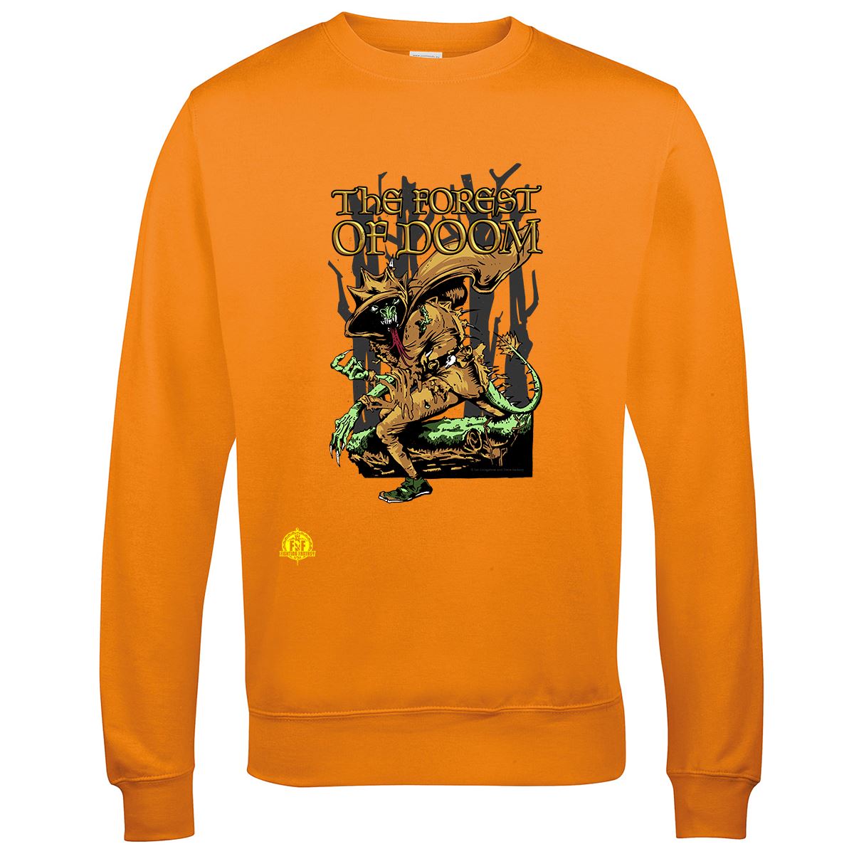 Fighting Fantasy Forest Of Doom | Retro Gaming Sweatshirt Sweatshirt Seven Squared Small Orange Crush 
