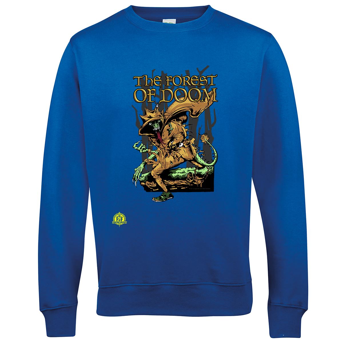 Fighting Fantasy Forest Of Doom | Retro Gaming Sweatshirt Sweatshirt Seven Squared Small Royal Blue 