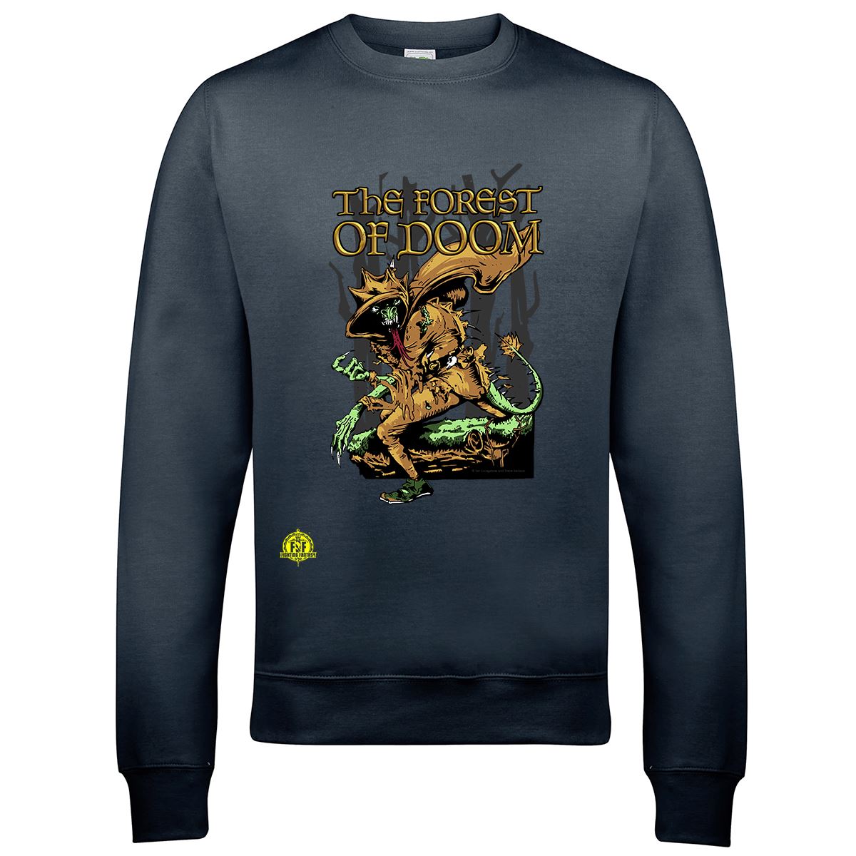 Fighting Fantasy Forest Of Doom | Retro Gaming Sweatshirt Sweatshirt Seven Squared Small Storm Grey 