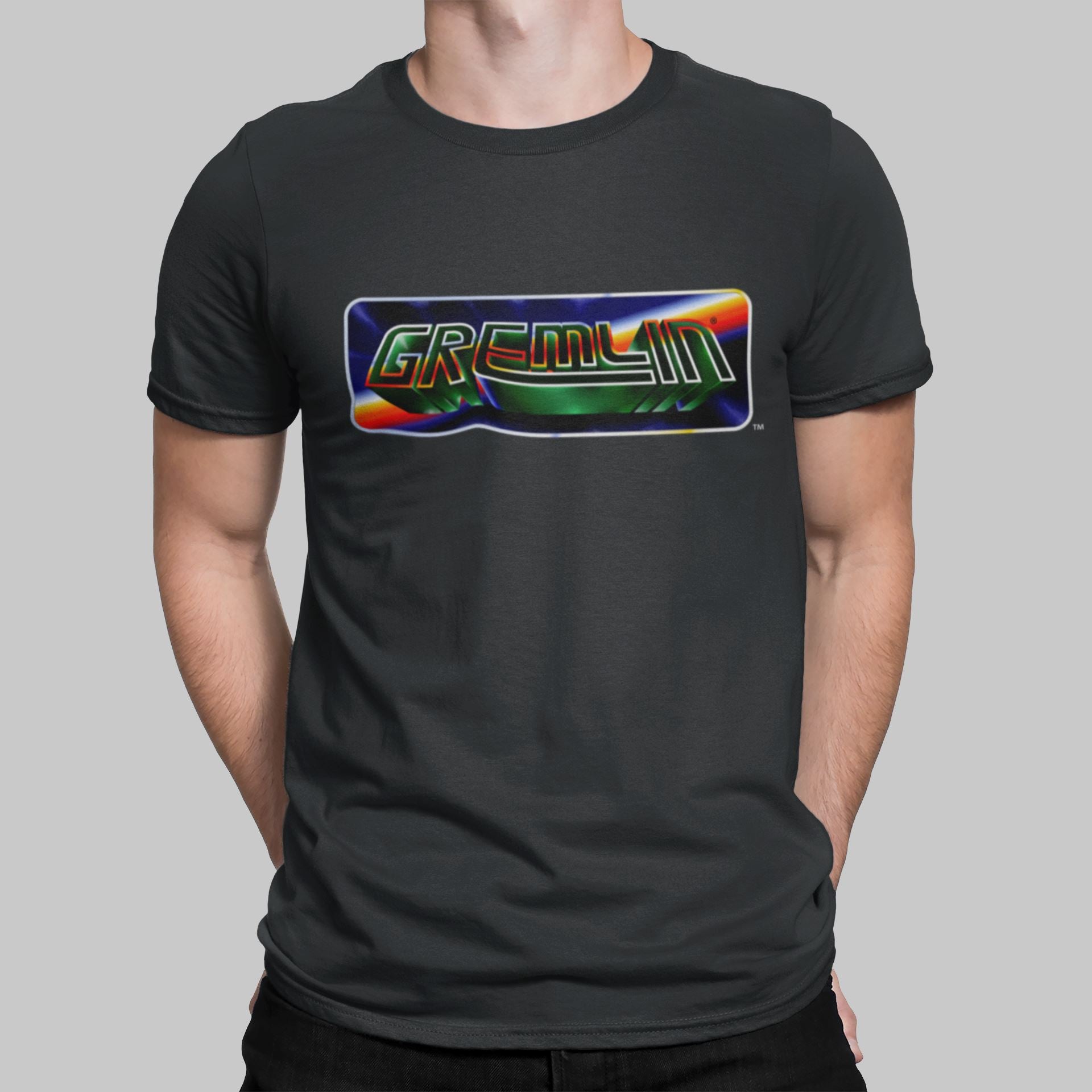 Gremlin Graphics Retro Gaming T-Shirt T-Shirt Seven Squared Small 34-36" Black 