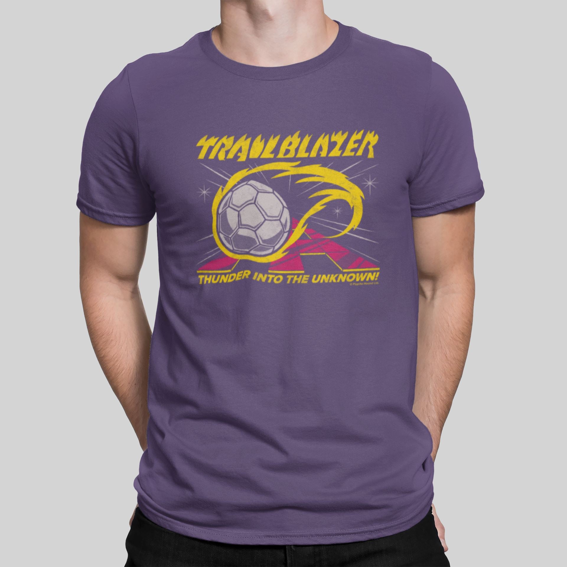 Trailblazer Retro Gaming T-Shirt T-Shirt Seven Squared Small 34-36" Purple 