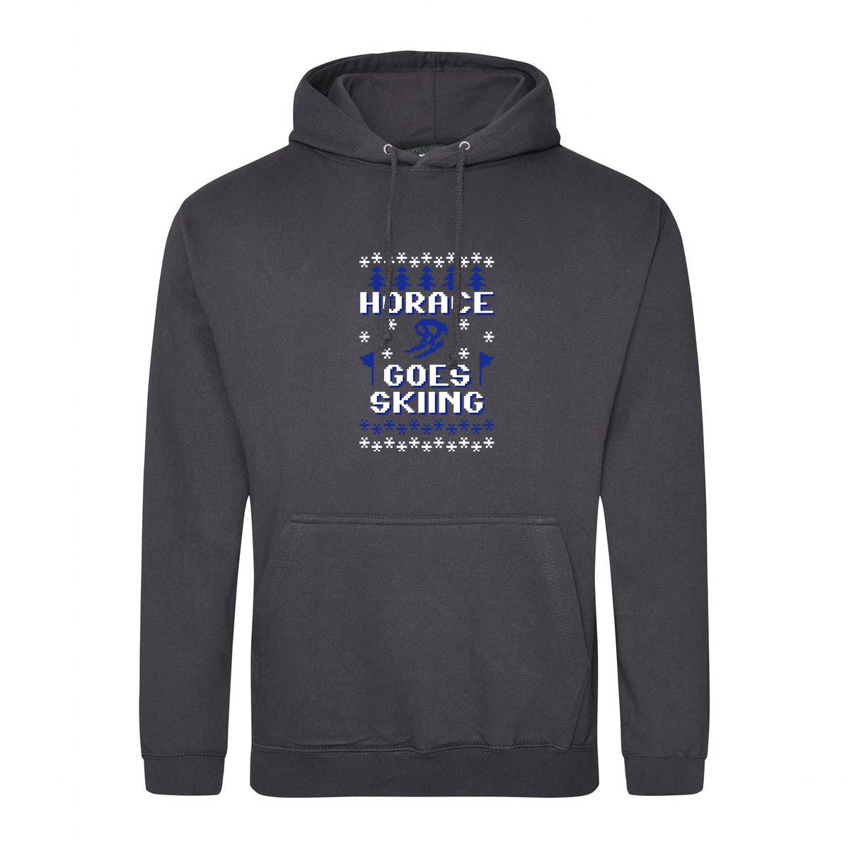 Horace Goes Skiing Retro Gaming Hoodie Hoodie Seven Squared Small 36" Chest Storm Grey 