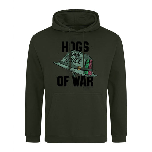Hogs Of War Retro Gaming Hoodie Hoodie Seven Squared Small 36" Chest Combat Green 