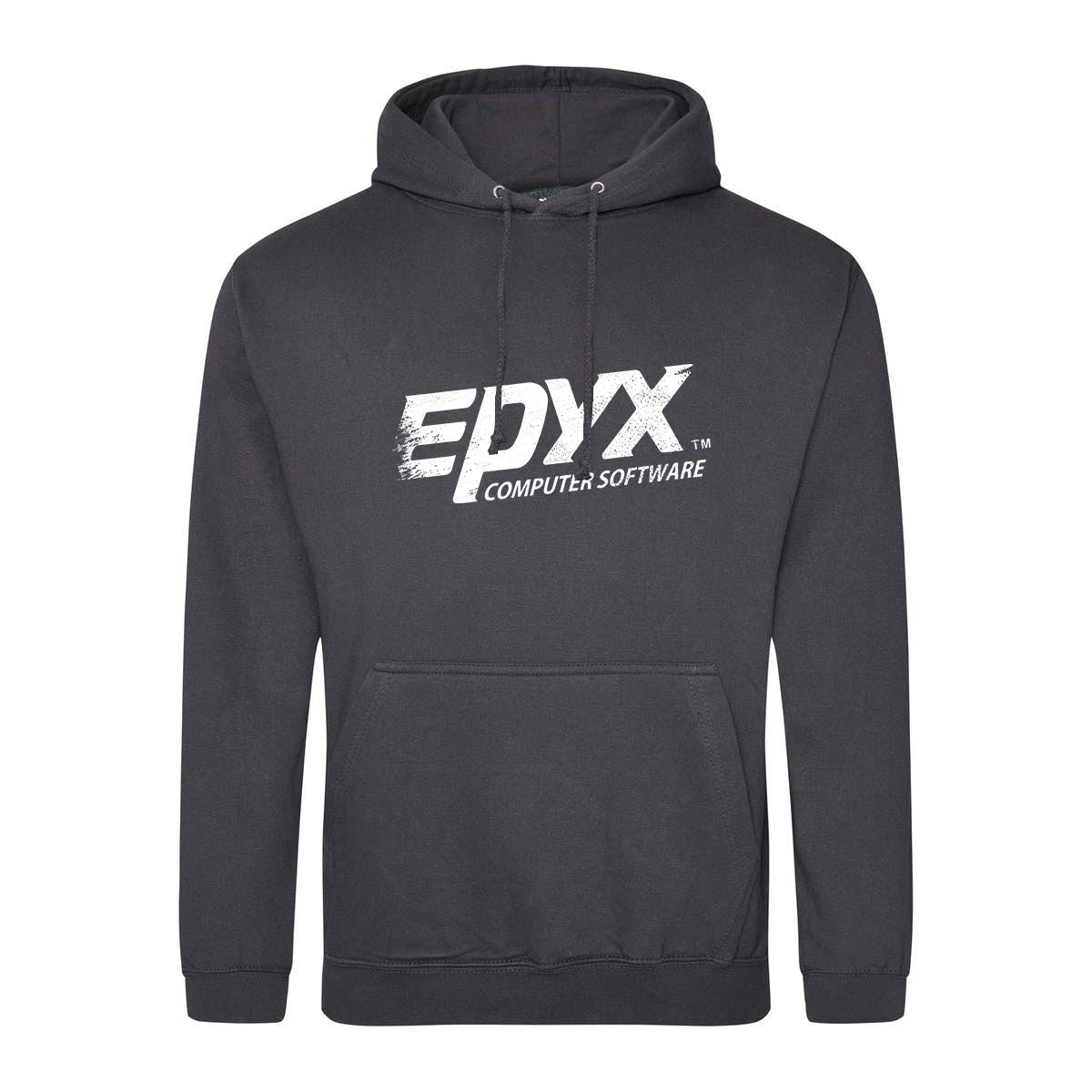 Epyx Logo Retro Gaming Hoodie Hoodie Seven Squared Small 36" Chest Storm Grey 