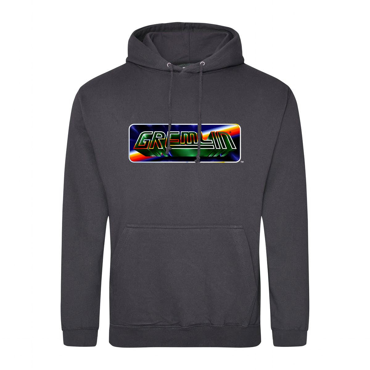 Gremlin Graphics Retro Gaming Hoodie Hoodie Seven Squared Small 36" Chest Storm Grey 