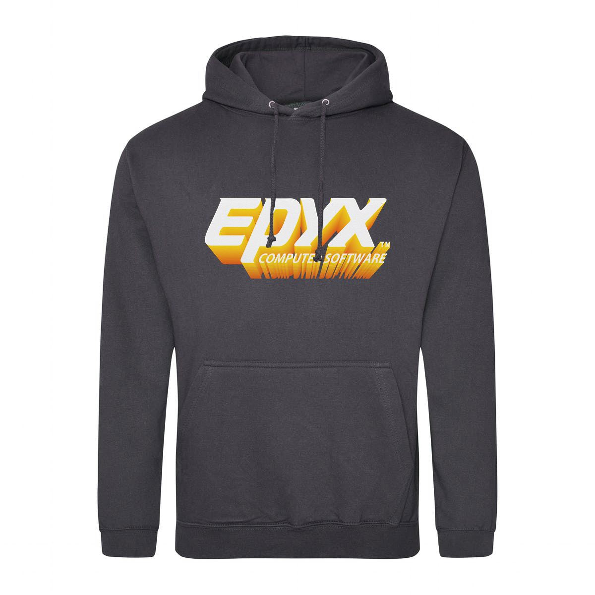 Epyx Computer Software Retro Gaming Hoodie Hoodie Seven Squared Small 36" Chest Storm Grey 