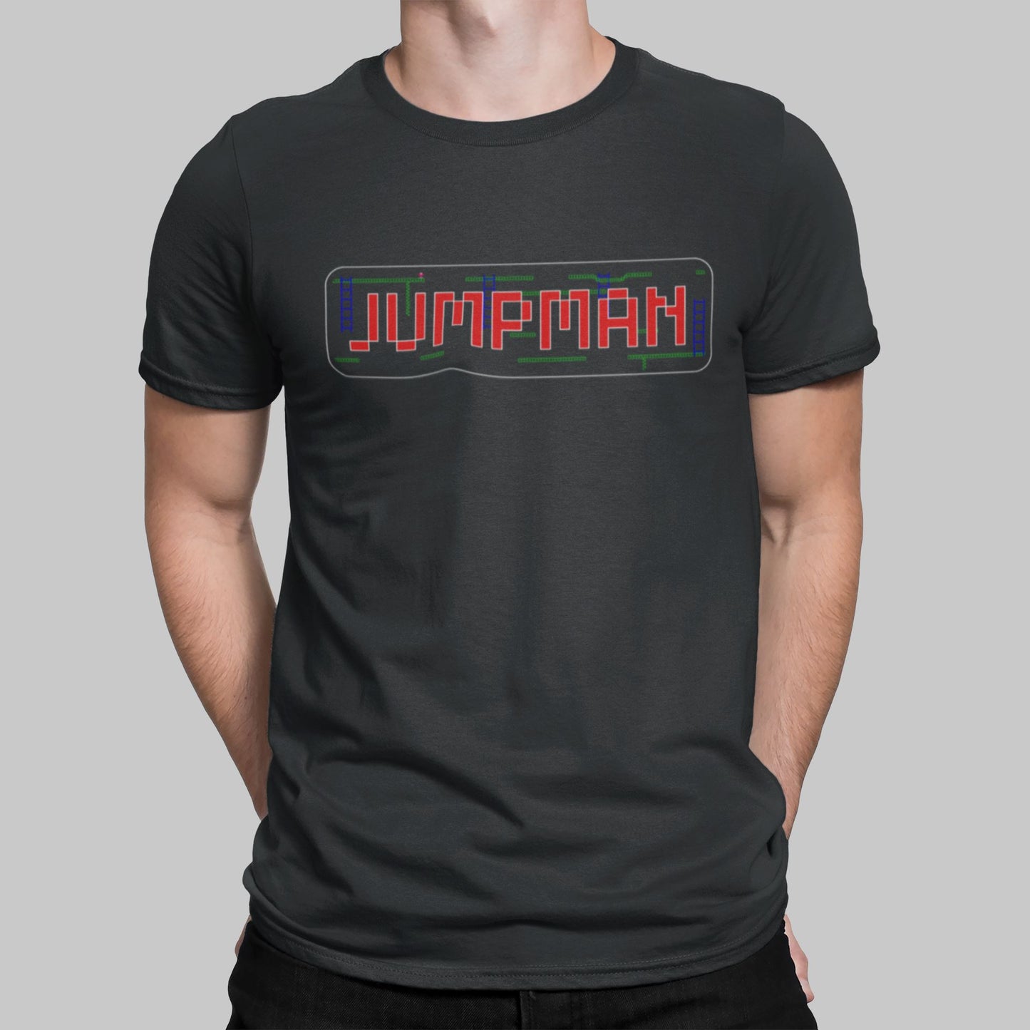 Jumpman Retro Gaming T-Shirt T-Shirt Seven Squared Small 34-36" Black 