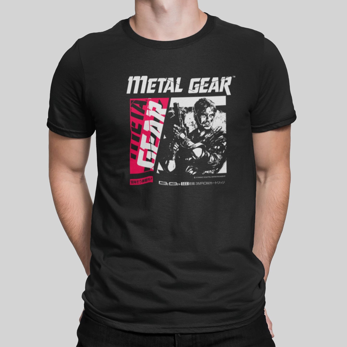 Metal Gear Retro Gaming T-Shirt T-Shirt Seven Squared Small 34-36" Black 