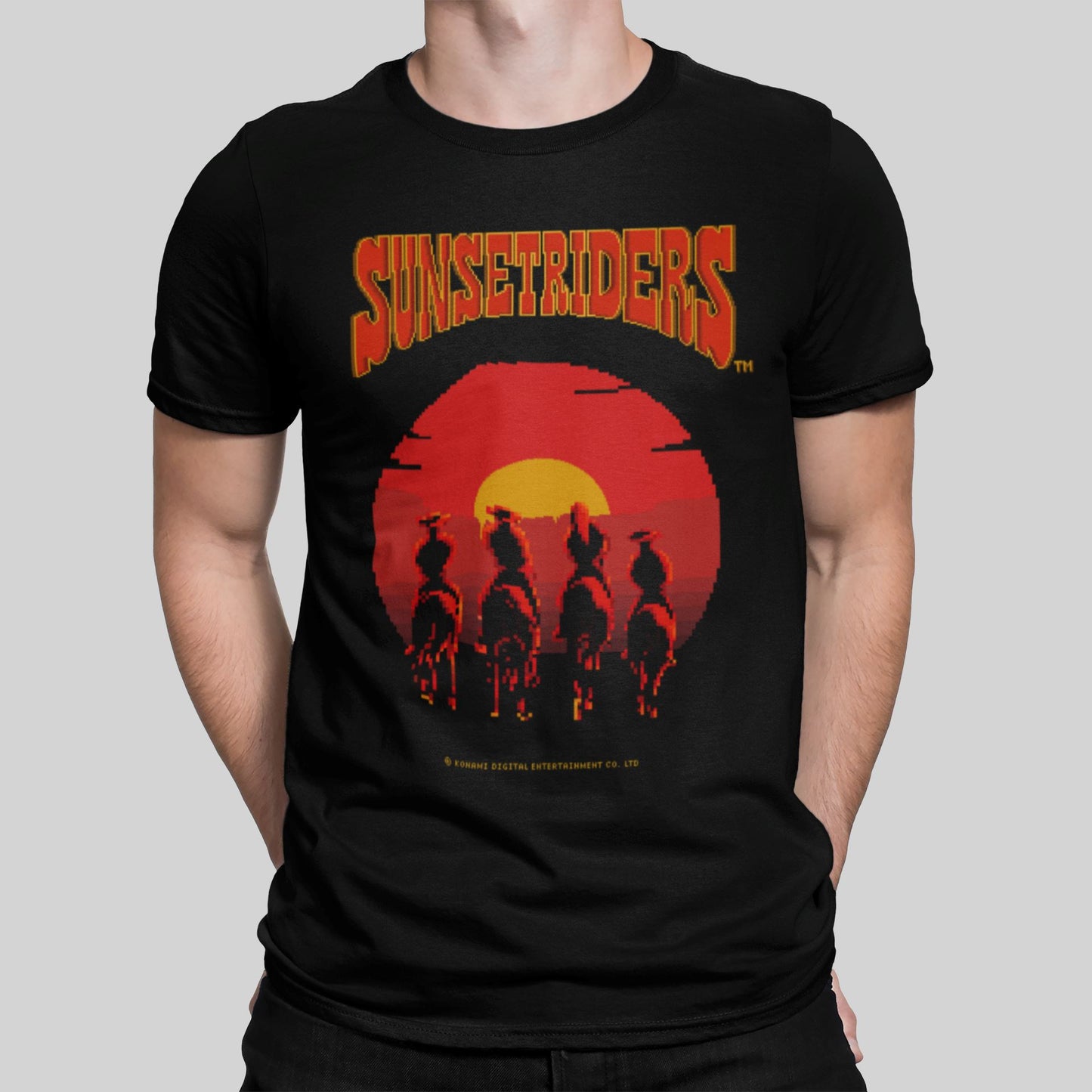 Sunset Riders Retro Gaming T-Shirt T-Shirt Seven Squared Small 34-36" Black 