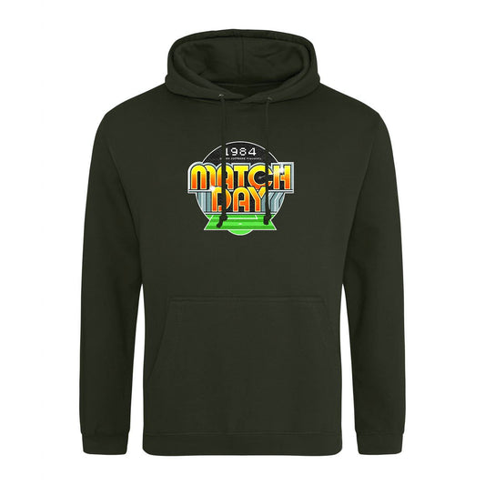 Matchday Retro Gaming Hoodie Hoodie Seven Squared Small 36" Chest Combat Green 
