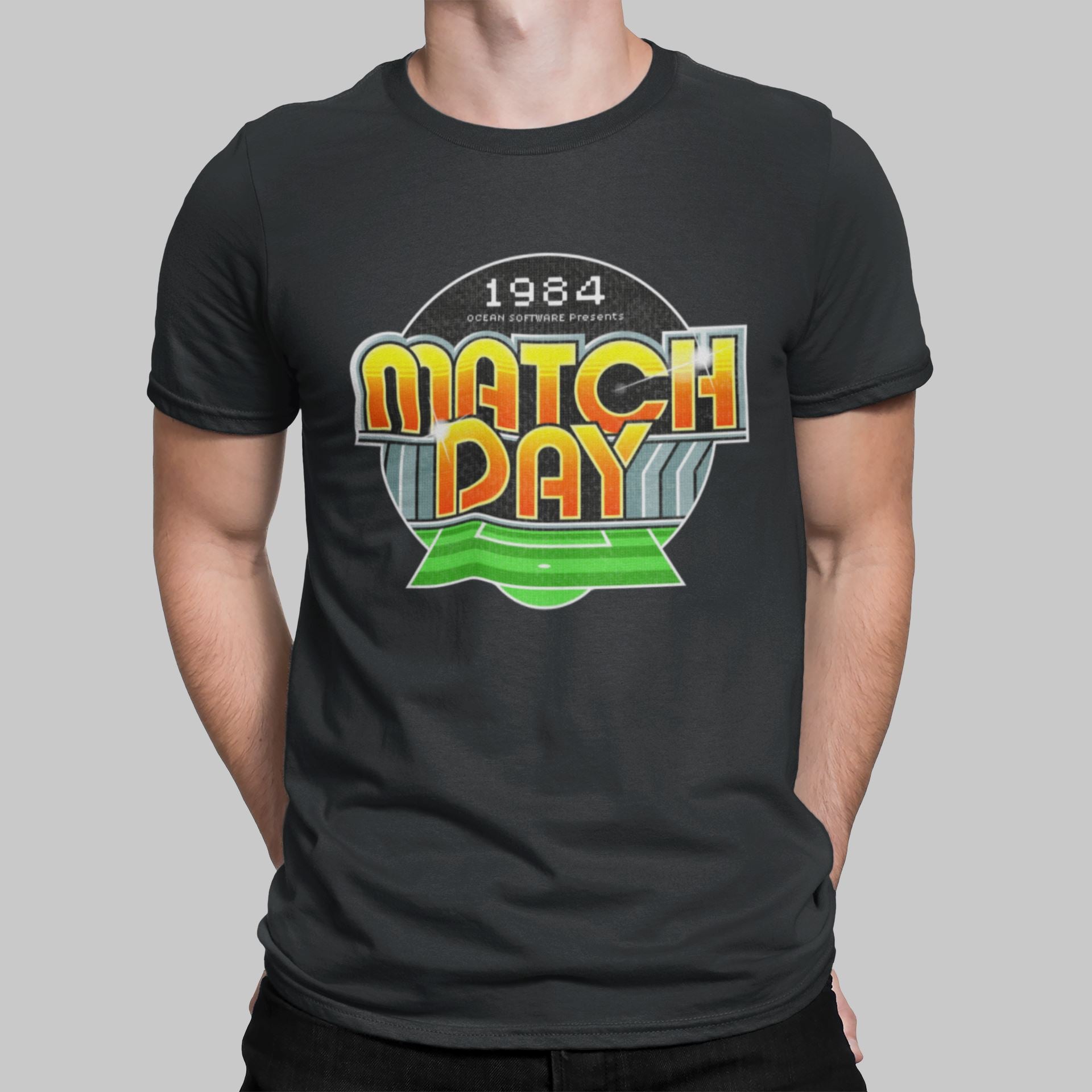 Match Day Retro Gaming T-Shirt T-Shirt Seven Squared Small 34-36" Black 