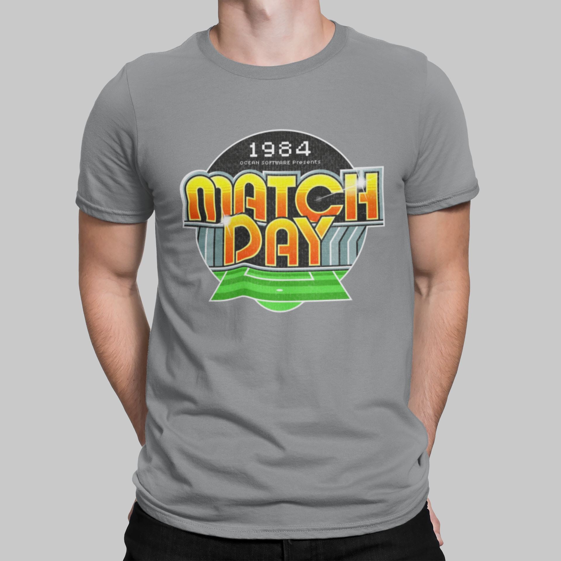 Match Day Retro Gaming T-Shirt T-Shirt Seven Squared Small 34-36" Sport Grey 