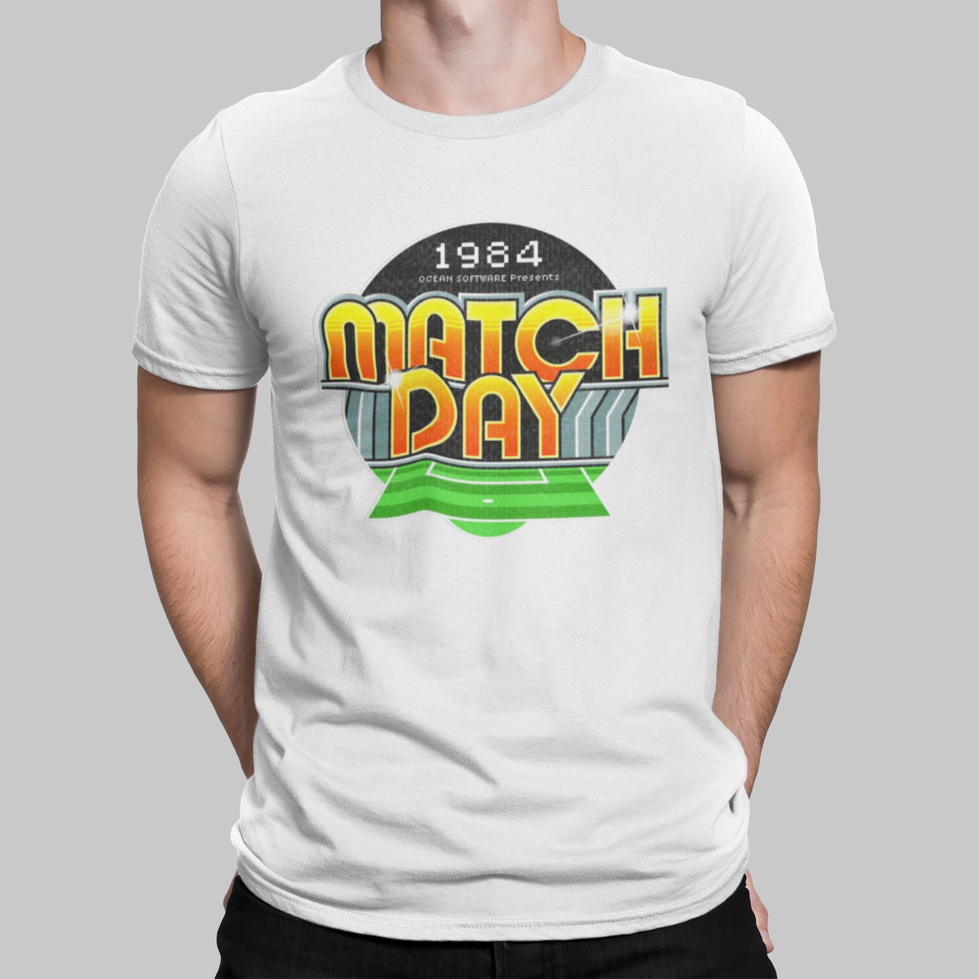 Match Day Retro Gaming T-Shirt T-Shirt Seven Squared Small 34-36" White 