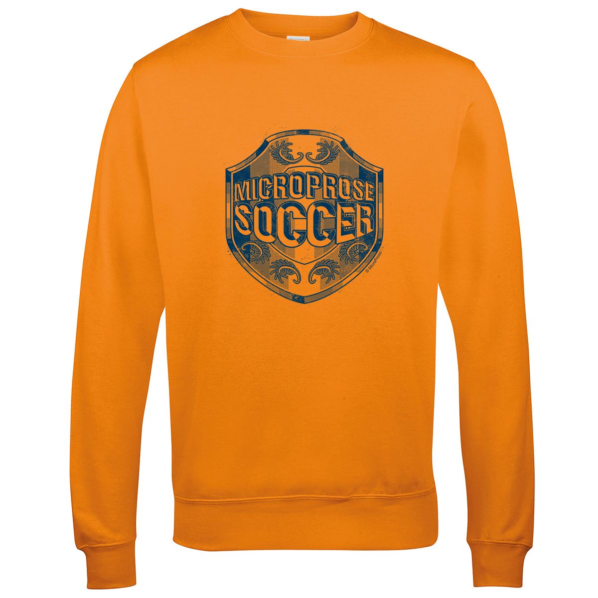 Microprose Soccer Games Retro Gaming Sweatshirt Sweatshirt Seven Squared Small Orange Crush 