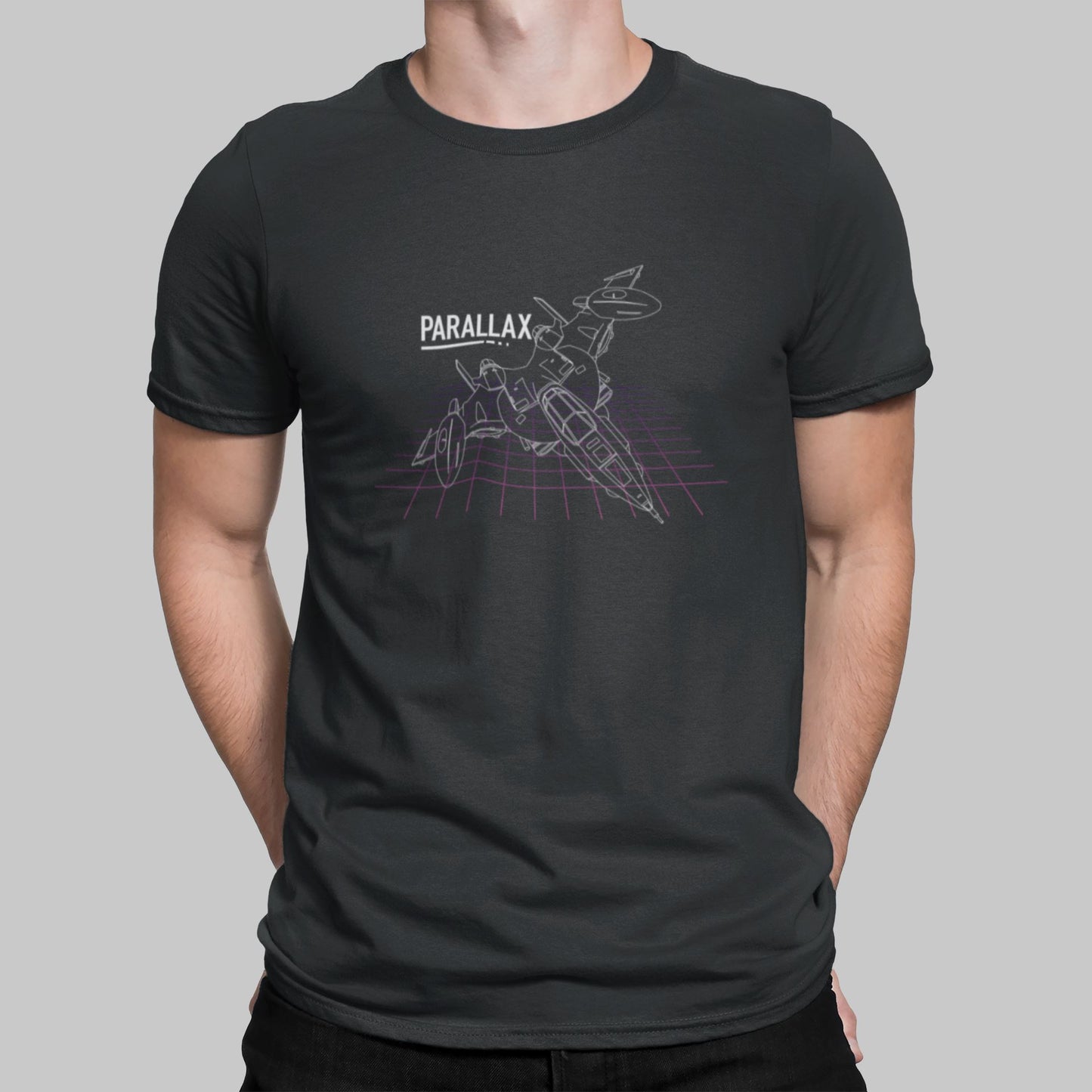 Parallax Retro Gaming T-Shirt T-Shirt Seven Squared Small 34-36" Black 